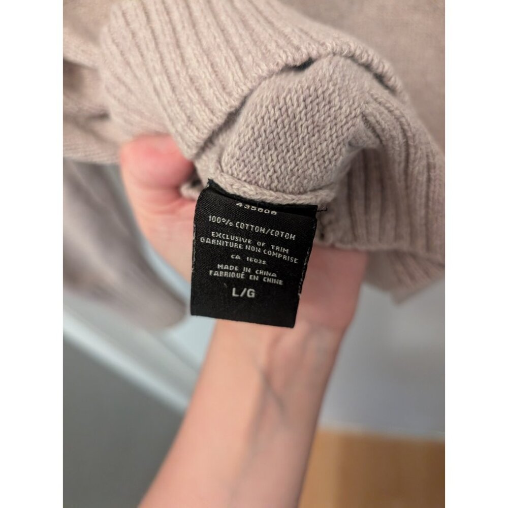 Lady Hathaway Gray/Heather Zip Sweater with Nordic Pattern, Size LG, EUC - Picture 7 of 7